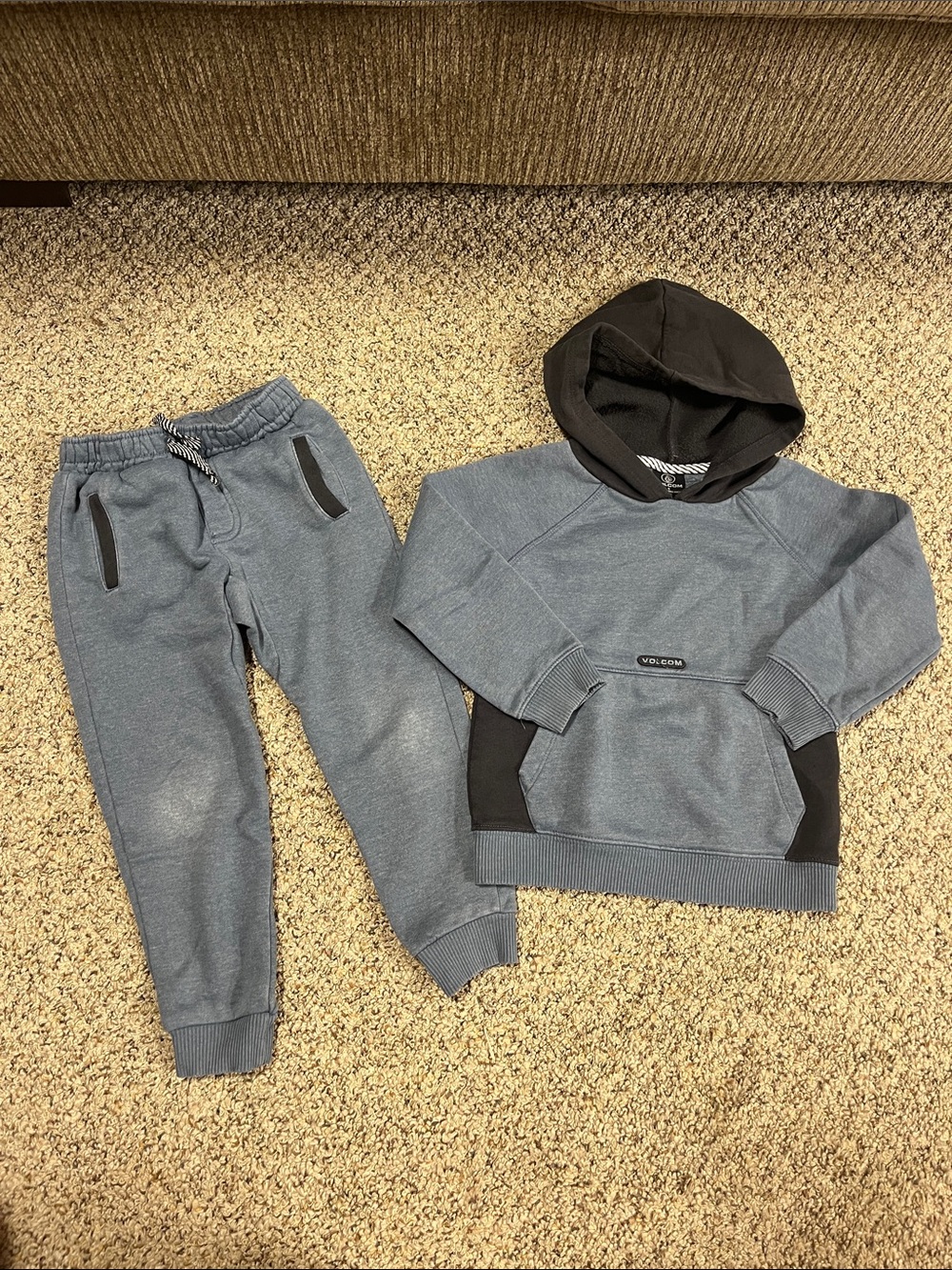 Volcom Kids Blue & Black Hoodie and Joggers Set